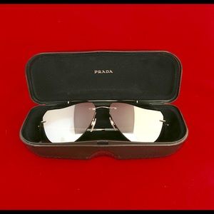 Prada Aviation Sunglasses (Chrome)
